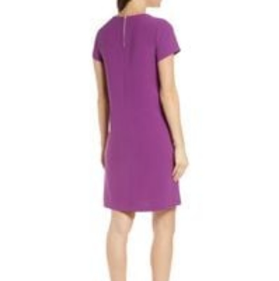 NWT Chelsea28 Crepe Shift Dress In Purple Orb - Picture 2 of 5